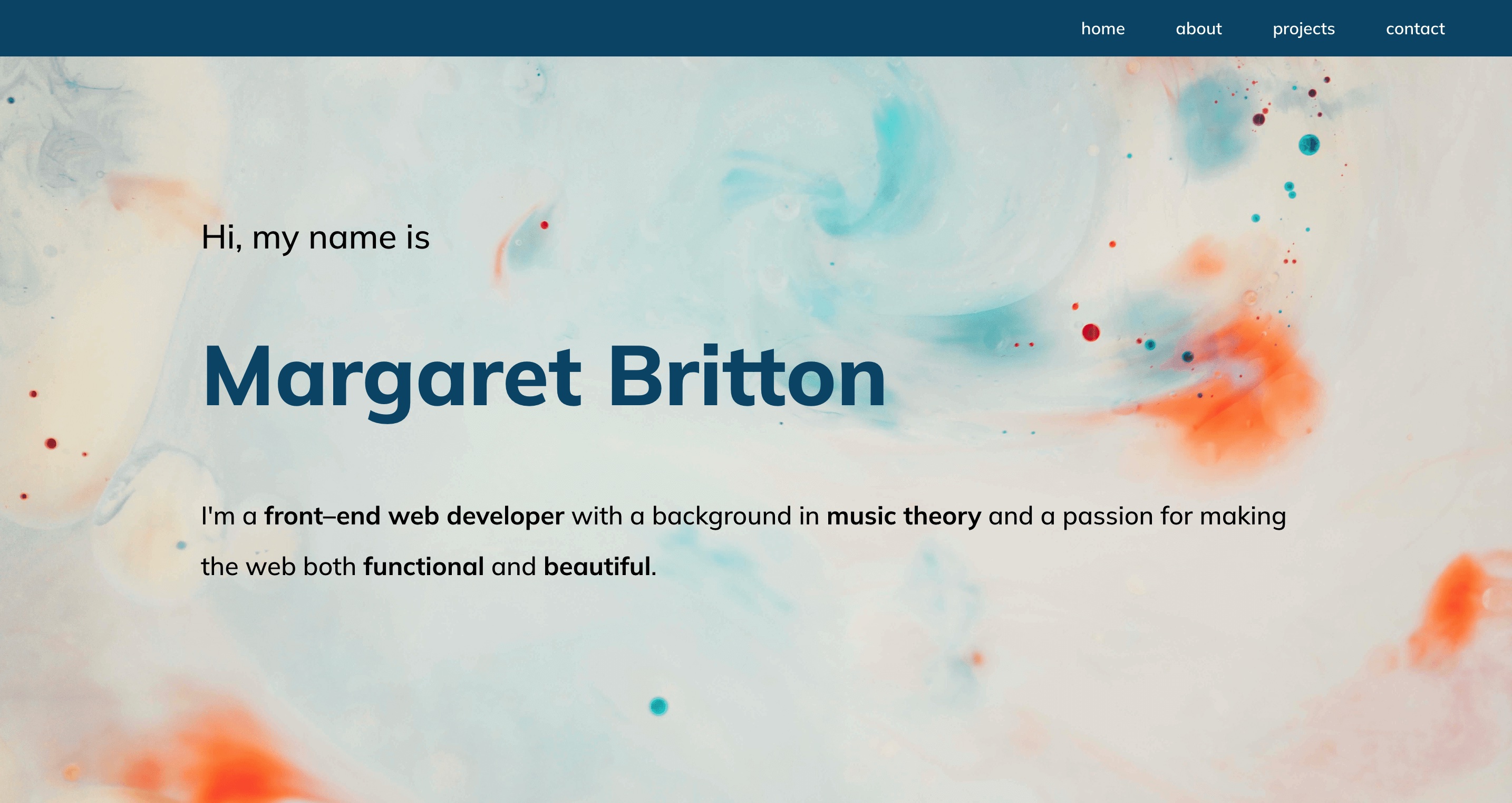 Personal Portfolio Webpage